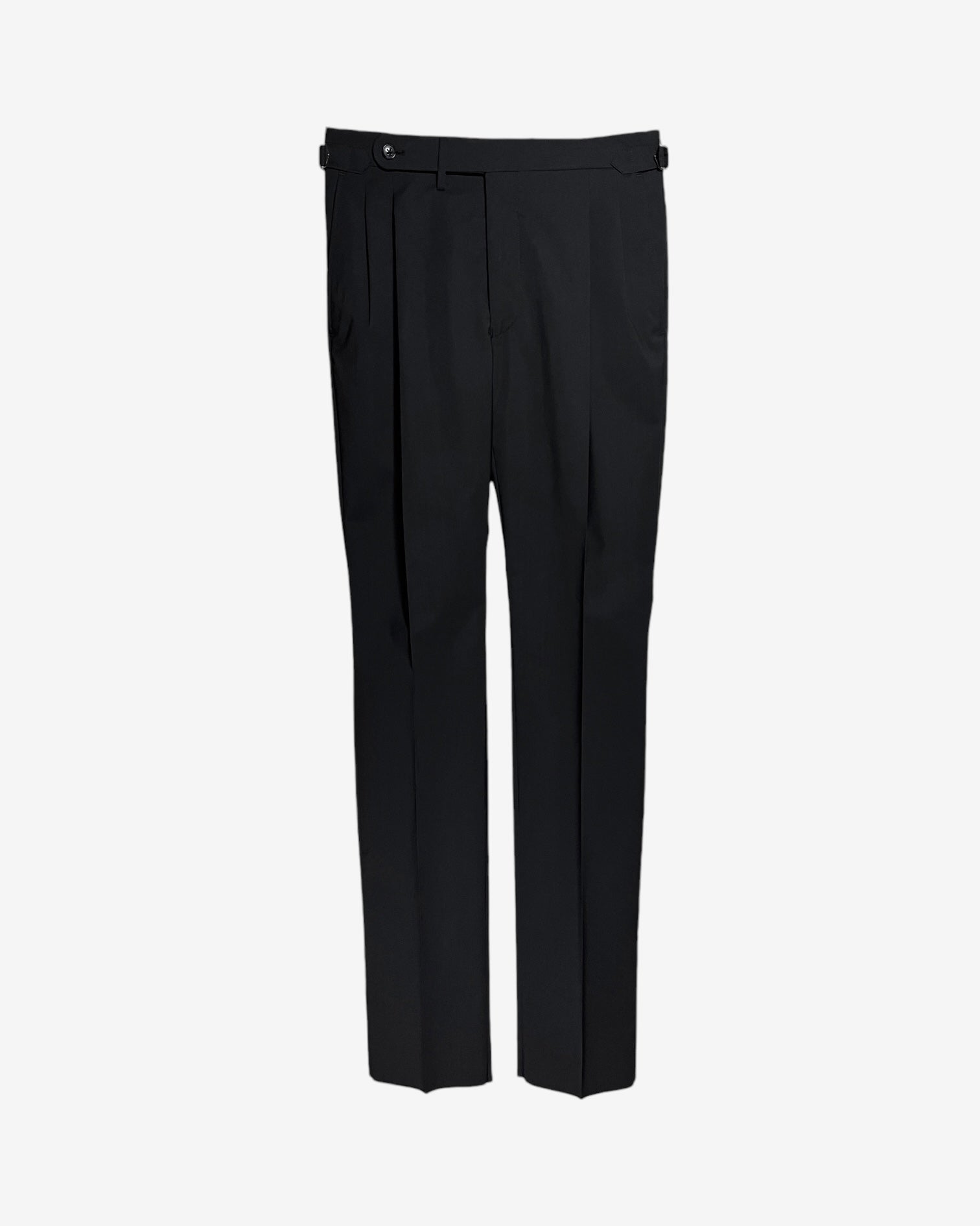 PLEATED TROUSER IN WOOL SHELL