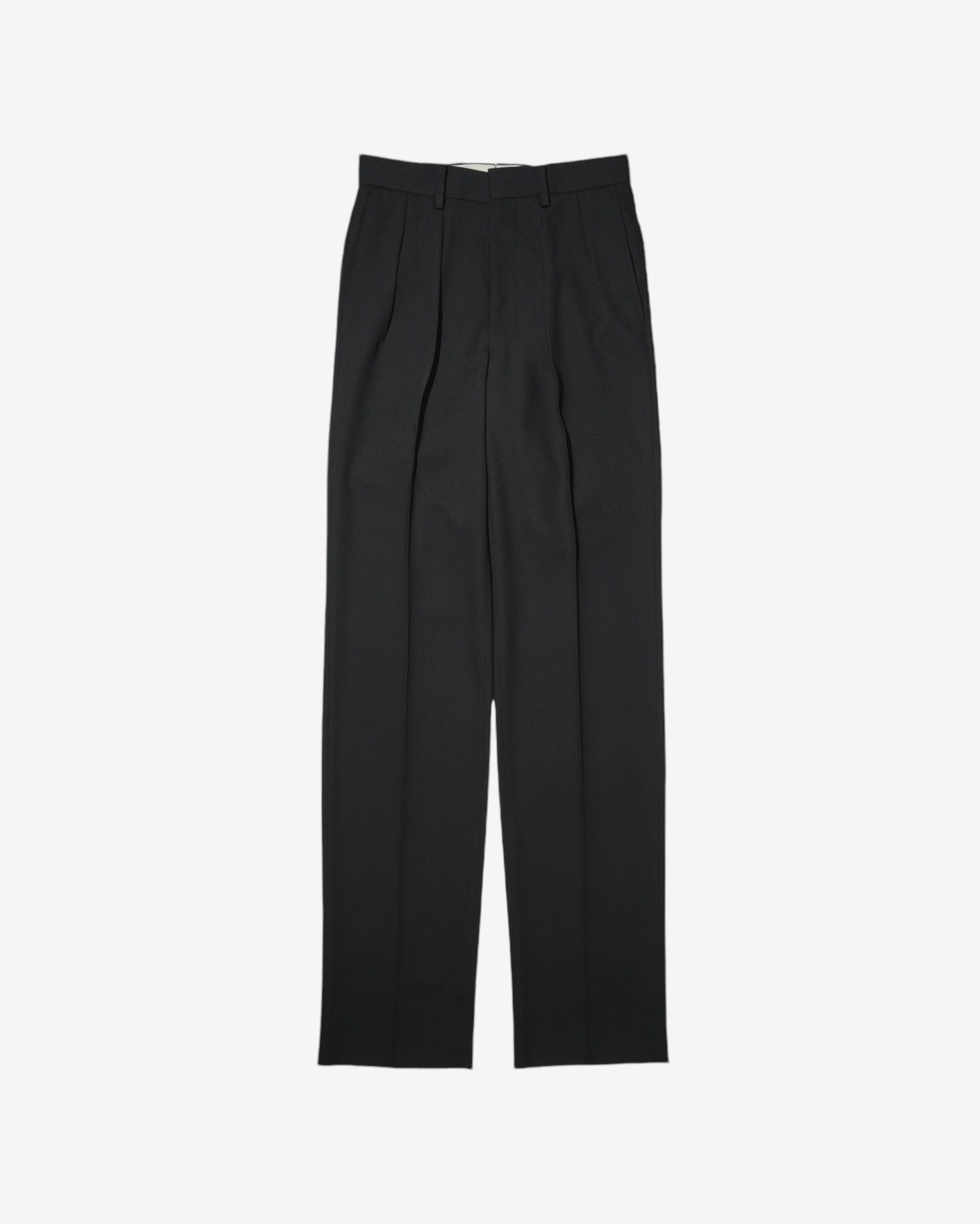 LAX TROUSER IN WOOL BLEND BACK SATIN