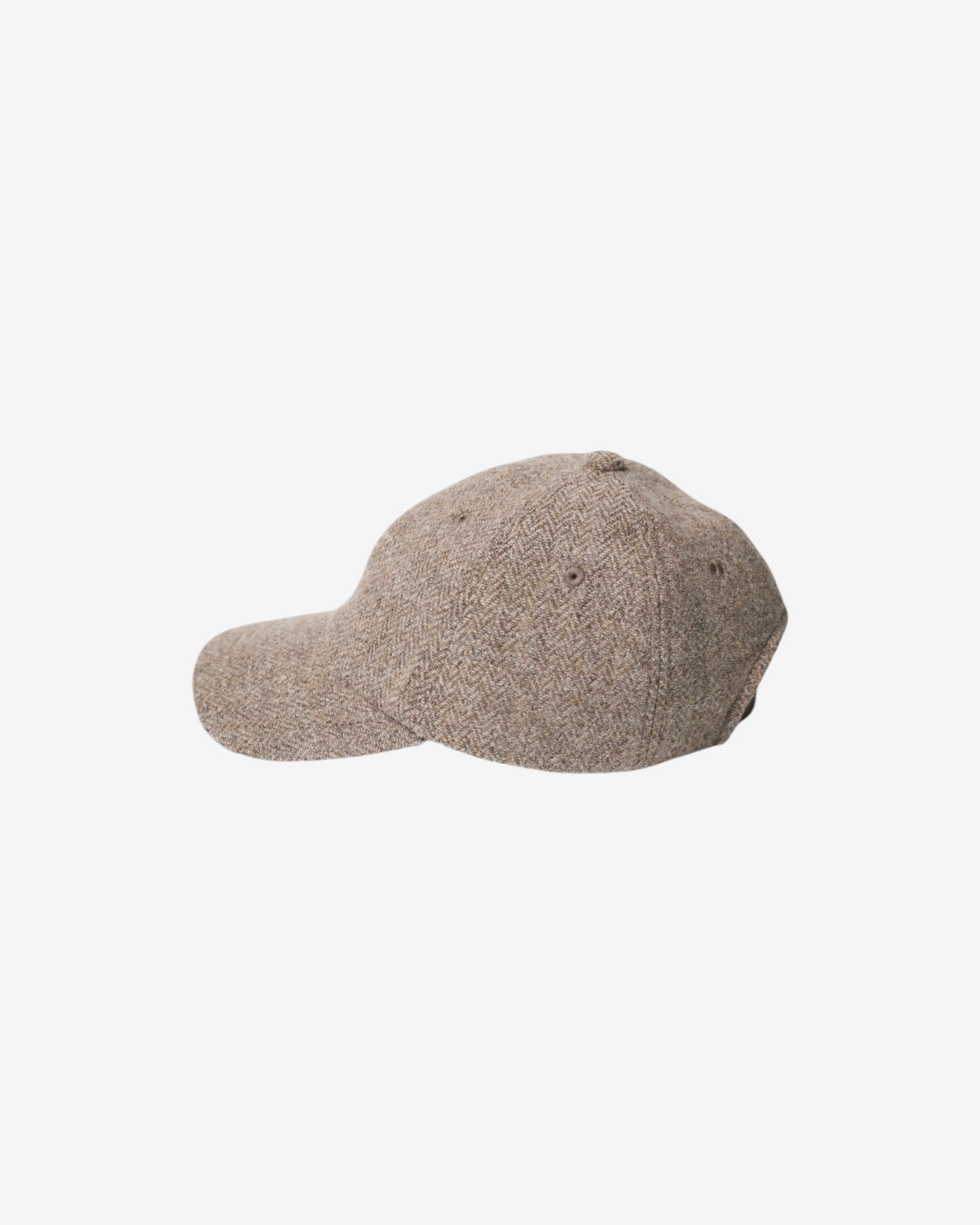 BALL CAP IN HERRINGBONE WOOL