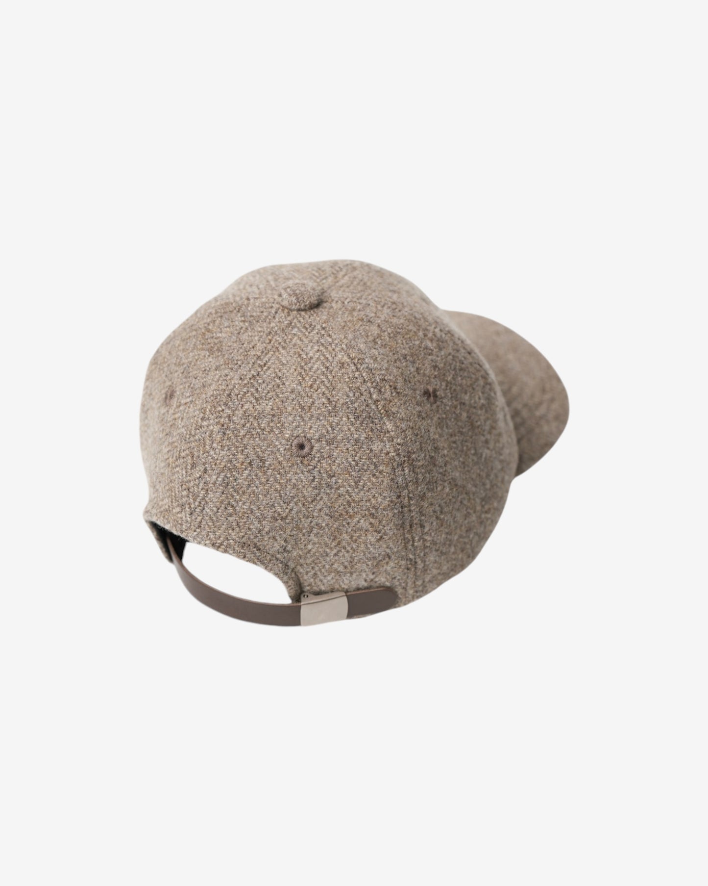 BALL CAP IN HERRINGBONE WOOL